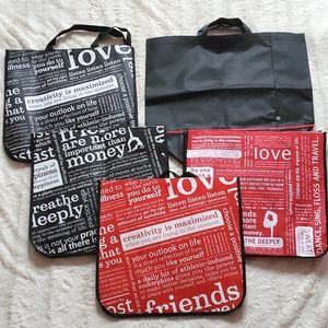5 medium Lululemon shopping bags